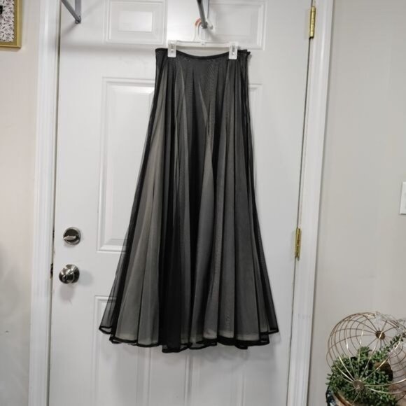 Alexia Admor New York Long Full Length Whimsy Glam Grunge Tulle Skirt in Black - Picture 13 of 13